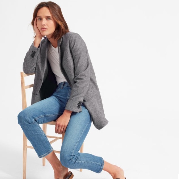 oversized herringbone blazer